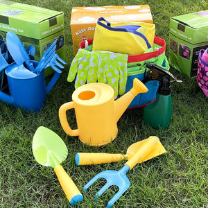 One99-<span class=keywords><strong>Ensemble</strong></span> d'outils de jardinage en plastique pour enfants, 7 pièces, avec pelle, fourche, râteau, gants, parfait, mini kit de jardinage, cadeau pour enfants, bricolage amusant - Product Image 4