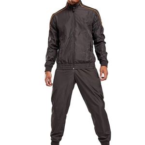 ชุดวอร์มกีฬาผู้ชายแบบใหม่ แห้งเร็ว ระบายอากาศดี ทรงสลิม ซิปเต็มตัว ผ้าไนลอนเรียบ สไตล์ลำลอง - Product Image 1