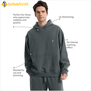 Sweat à capuche coupe ample personnalisé pour les couples, pull à capuche en polaire, sweat à capuche surdimensionné décontracté unisexe basics/coton mélangé - Product Image 2