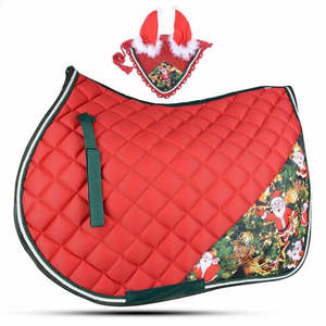 Juego de almohadillas para silla de montar sublimadas, ecológicas, de algodón, con color y logotipo personalizados. - Product Image 4