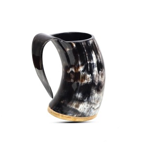 Authentic Eco-Friendly Viking Horn <b>Mug</b> Handmade Buffalo Horn Food Grade Medieval Style Religious Feng Shui Animal Beer <b>Mug</b> - Product Image 2