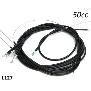 Juego completo de cables interiores y exteriores para modelos Lambretta Lui 50cc - Product Image 1