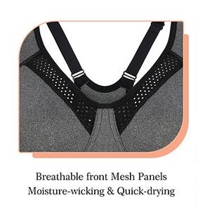 Sujetador Deportivo de Alto Impacto para Mujer, Estilo Deportivo, Sujetador Deportivo Largo con Tirantes Ajustables - Product Image 4