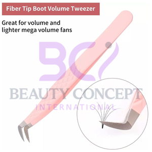 High Quality Pink Straight Isolation Volume Eyelash Extension Graft Tweezers Stainless Steel Pointed Tip Good Seller - Product Image 4