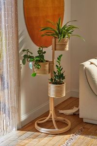 Top Selling Plant Stands Storage Basket by <b>Shelf</b> Rattan Decor Home Planter OEM Acceptable Custom From HNH Craft - Product Image 2