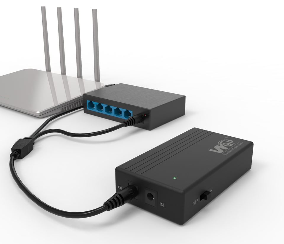 WGP Mini DC UPS 12V 2A - Reliable Power Supply for Wifi Router, CCTV ...