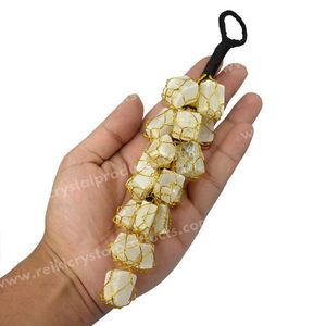 Accesorios Colgantes para Coche o Puerta con Cristales de Feng Shui, Turmalina Negra y Selenita, Paquete de 2 Piedras - Product Image 3