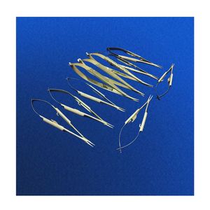 SET de 10 O.R Grade Castroviejo Micro Surgery Needle Holder Curved & Straight Kit Manual Instrument Set instrumentos médicos - Product Image 5