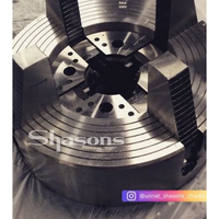 Mandrin manuel industriel robuste à 4 mors indépendant en acier inoxydable poli pour centre de tournage, haute précision, écologique