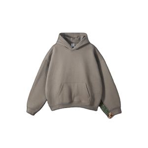 เสื้อฮู้ดดี้ผู้ชาย ผ้าฝ้าย 100% เนื้อหนา ผ้าฟลีซอย่างดี ทรงโอเวอร์ไซส์ ลายเรียบ ทอแบบถัก ป้องกันการยับ รับสั่งทำพิเศษ - Product Image 5