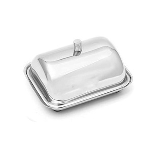 Top Qualité Table Top Décor Beurre Plat De Service Beurre Récipient Plat Avec Couvercle Pour Ustensiles De Cuisine Restauration Utilisation Article - Product Image 3
