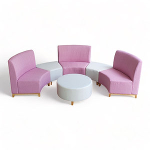 Sofá Lounge Tapizado Comercial con Diseño de Patchwork GSD68068 - Product Image 1