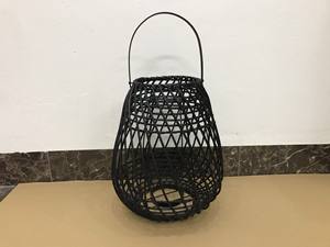 Ensemble de 2 bougeoirs en rotin de bambou décoratifs d'intérieur et d'extérieur Boho lanterne unique en rotin naturel tissé à la main pour la décoration intérieure - Product Image 6