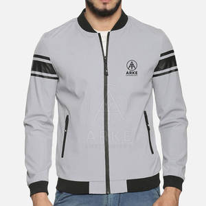 Chaqueta de bombardero de invierno ligera de calidad premium para hombre Top transpirable elegante con logotipo frontal de cuello levantado Más vendidos Pakistán - Product Image 4