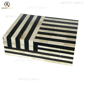 Caja de incrustaciones de hueso natural hecha a mano Diseño hexagonal decorativo de lujo Ecológico Hecho en la naturaleza - Product Image 3