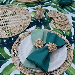 Servilletero de ratán de alta calidad diseñado para un uso duradero y atractivo de Decoración de mesa atemporal - Product Image 4