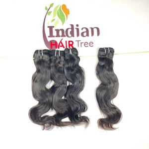 Wholesale Cheap Indian Remy Virgin Natural Human <b>Hair</b> Bundles Bodywave <b>One</b> Donor chemical processing none Weave Black <b>Extensions</b> - Product Image 2