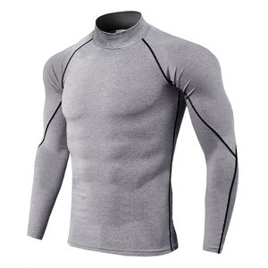 Haut de compression sport taille haute pour homme T-shirt de gymnastique à manches longues à séchage rapide pour musculation et course à pied Fitness Rashguard - Product Image 5