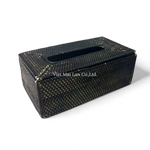 Natural Fiber Handmade Bohemian Style Rattan Tissue Box Made in Vietnam <b>for</b> <b>Bathroom</b> Bedroom and Living Area Use - Product Image 3