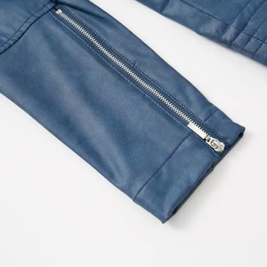 Chaqueta universitaria de estilo Cafe Racer para mujer, transpirable, informal, de cuero, a la moda, suministro al por mayor - Product Image 2