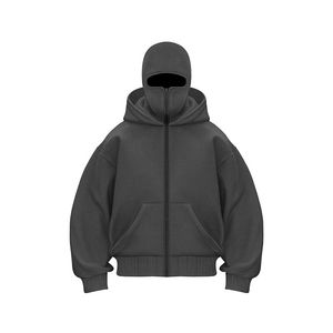 Manufacturer Supplier Custom Print Logo Graphic Pattern <b>Slogan</b> Zip up Hoodies Streetwear Zip Oversized Hoodies N - Product Image 2