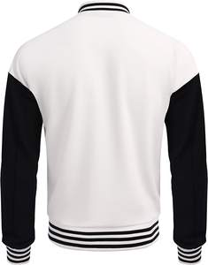 OEM Custom Chenille Embroidery Baseball Jacket for Men Winter Cotton Letterman Varsity <b>Coat</b> Autumn Solid Pattern Bomber Jacket - Product Image 3