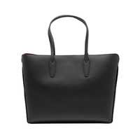 Tas Kulit Tote Hitam Monogram dengan Desain Kustom Bergaya Populer, Pegangan Ganda, Penutup Kancing Magnet, Set Tas Kulit