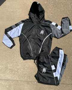 Chándal de poliéster cortavientos de alta calidad, conjunto de dos piezas con cremallera para correr, chándal para hombre - Product Image 5