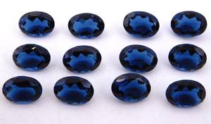 Laboratorio de zafiro azul real creado Nano piedras preciosas forma ovalada 1 quilate Azul zafiro gemas certificadas para joyería 6X8mm gemas sueltas ovaladas - Product Image 2