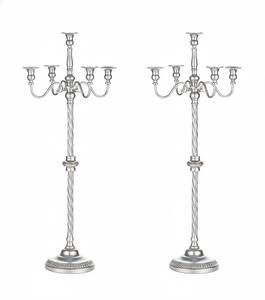 Candélabre moderne en métal à 5 bras, finition noire antique, candélabre de sol pour les décorations de mariage, d'événements et de fêtes - Product Image 4