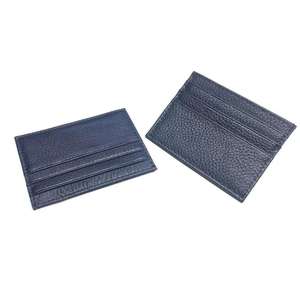 Cartera de cuero de vaca de grano completo para hombre, bolsillo frontal, Mini tarjetero - Product Image 2