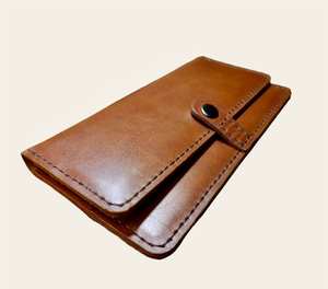 2025 Luxury Vintage Business Bifold <b>Wallet</b> Genuine Leather Long Anti-theft Slim Purse Logo Pattern Open Cash <b>Budget</b> LWM-0075 - Product Image 5