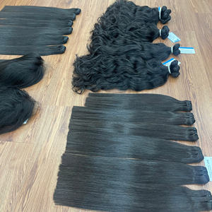 Offre spéciale trame de machine ondulée naturelle Extensions de cheveux humains vietnamiens pas d'emmêlement pas de perte de cheveux bruts non transformés en gros - Product Image 3