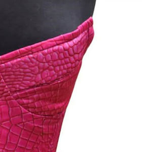 Corsé de Satén con Textura de Cocodrilo Rosa Sublimado Digital - Product Image 3