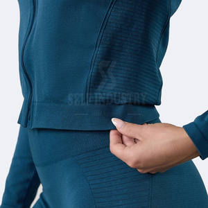Chaqueta de Yoga ligera de alta calidad para mujer, diseño único con ropa deportiva transpirable sin costuras para el logotipo frontal del gimnasio - Product Image 6
