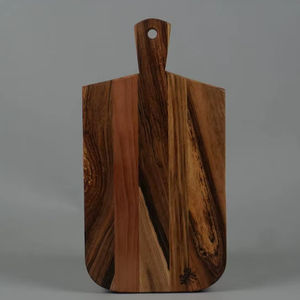 Planche à découper en bois massif de noyer noir d'Amérique du Nord, forme rectangulaire, avec poignée, lavable au lave-vaisselle, fabriquée à la main en Inde, prix le plus bas - Product Image 1