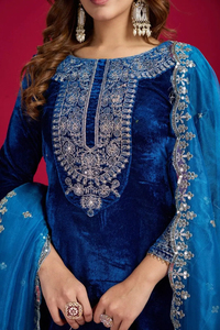 ชุดอินเดียเดรสปาร์ตี้สำหรับผู้หญิง3ชิ้น4ฤดู - Product Image 4