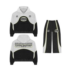 Chándales de entrenamiento con capucha clásicos de nueva moda 2025, jersey con Panel de lana Beige de ajuste Regular, características de invierno de talla grande - Product Image 2