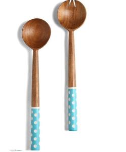 Cuillère à salade en résine artisanale moderne classique brillante personnalisée avec manche en résine, qualité supérieure, passe au lave-vaisselle - Product Image 6