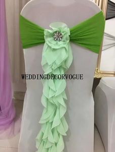 ผ้าคลุมเก้าอี้สีขาวหรูหราสำหรับงานเลี้ยงงานแต่งงานงานปาร์ตี้และการตกแต่งงานอีเวนต์ด้วยการออกแบบให้กระชับ - Product Image 2