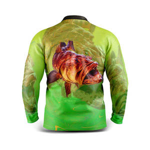 Camisa de Pesca Personalizada Sublimada de Manga Larga, Tallas Grandes, con 3 Botones y Cierre, Conjunto de Jersey de Pesca Impermeable, Cortavientos, Transpirable y Anti-UV - Product Image 3