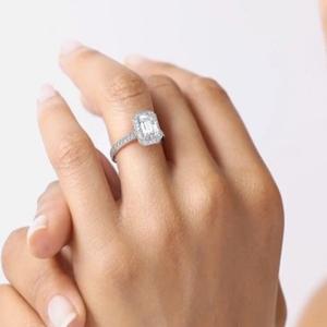 แหวนหมั้นเพชรที่โตขึ้นจากห้องแลปขนาด6x8มม. สี VS1ใสสำหรับห้องแล็บของเธอเครื่องประดับสำหรับการสร้างแหวนเพชร - Product Image 6