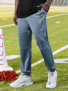 Wholesale 100% Cotton <b>Men's</b> Custom Logo Mid Waist <b>Jogger</b> Sweatpants with <b>Loose</b> <b>Fit</b> Washed Style Straight Pattern Casual Pants - Product Image 6