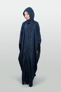 <b>Islamic</b> <b>Clothing</b> Minimalist Style Woven Polyester / Cotton Windproof Prayer Parka LITE by TAKVA Modest Coats - Product Image 5