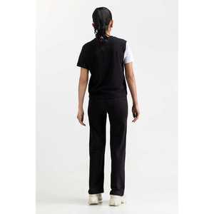 T-shirt en tricot noir respirant avec décoration de logo personnalisé - 231-213-019 - Product Image 2