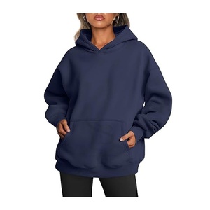 Unisex Oversized <b>Fleece</b> Hoodie <b>Women</b> Custom Logo Sweatshirts Solid <b>Pattern</b> for woman Wholesale Price Cheap Rate Custom - Product Image 2