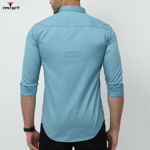 Chemises pour hommes de haute qualité Chemises décontractées cargo à manches longues avec plusieurs poches Design d'automne personnalisable - Product Image 3