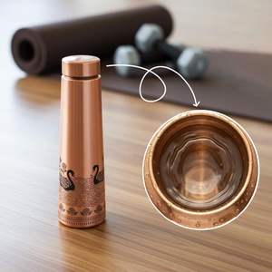 Botella de Agua de Cobre Puro de Moda, Hermoso Diseño, Suministro al por Mayor, MOQ Bajo para Beber a Diario y Regalar - Product Image 5