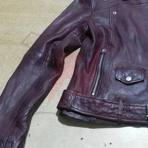 Veste en cuir véritable tendance pour femmes Imperméable Coupe-vent Respirante Vêtement d'extérieur d'hiver Veste en cuir pour femmes - Product Image 4