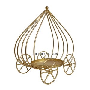 Most Fancy Unique Designer High Standard Quality Metal Wire Made Gold Plated Elegant Look Wedding <b>Gift</b> <b>Basket</b> In Lowest Price - Product Image 1